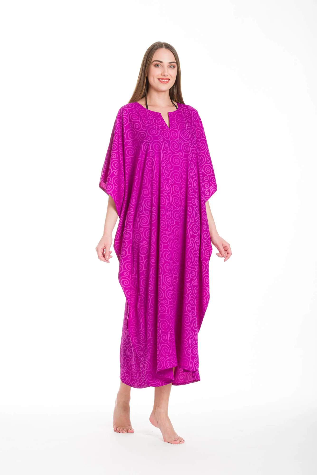Καφτανι mmf silk touch - Μώβ καφτάνι παραλίας για καλοκαιρινές resort εμφανίσεις