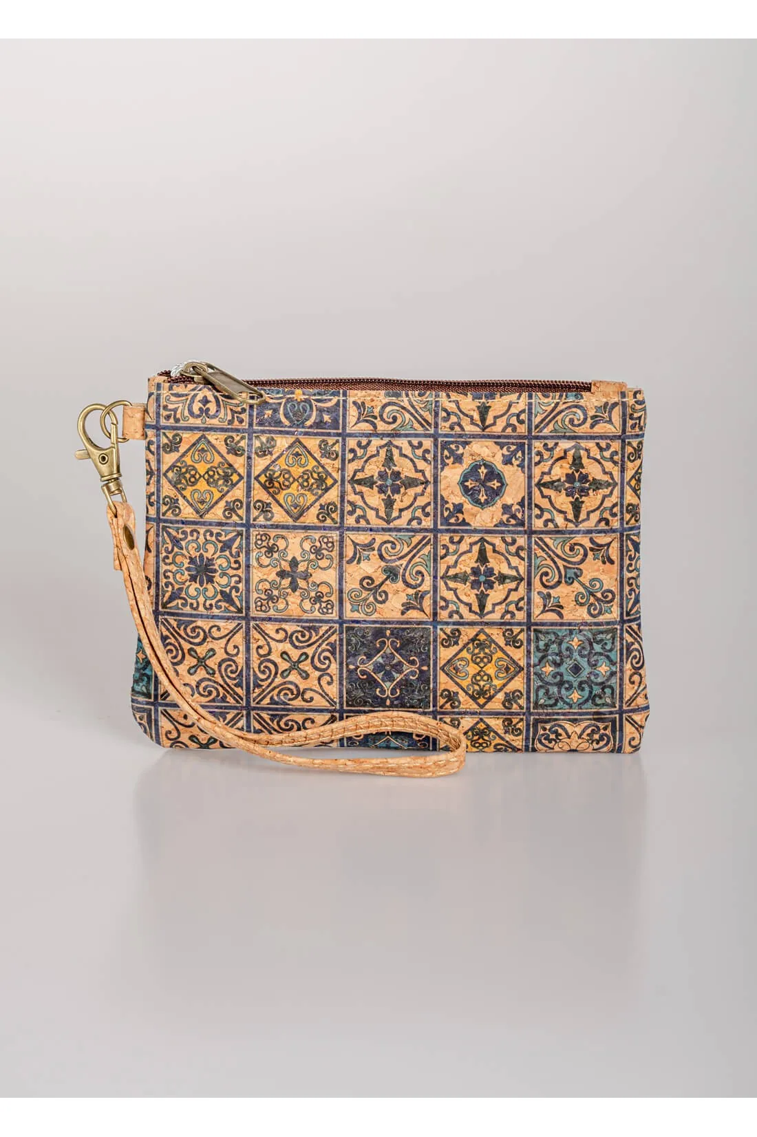 Τσαντακι μικρο καρπου - clutch - απο φελλο - Μπέζ τσάντα θαλάσσης για καλοκαιρινές resort εμφανίσεις