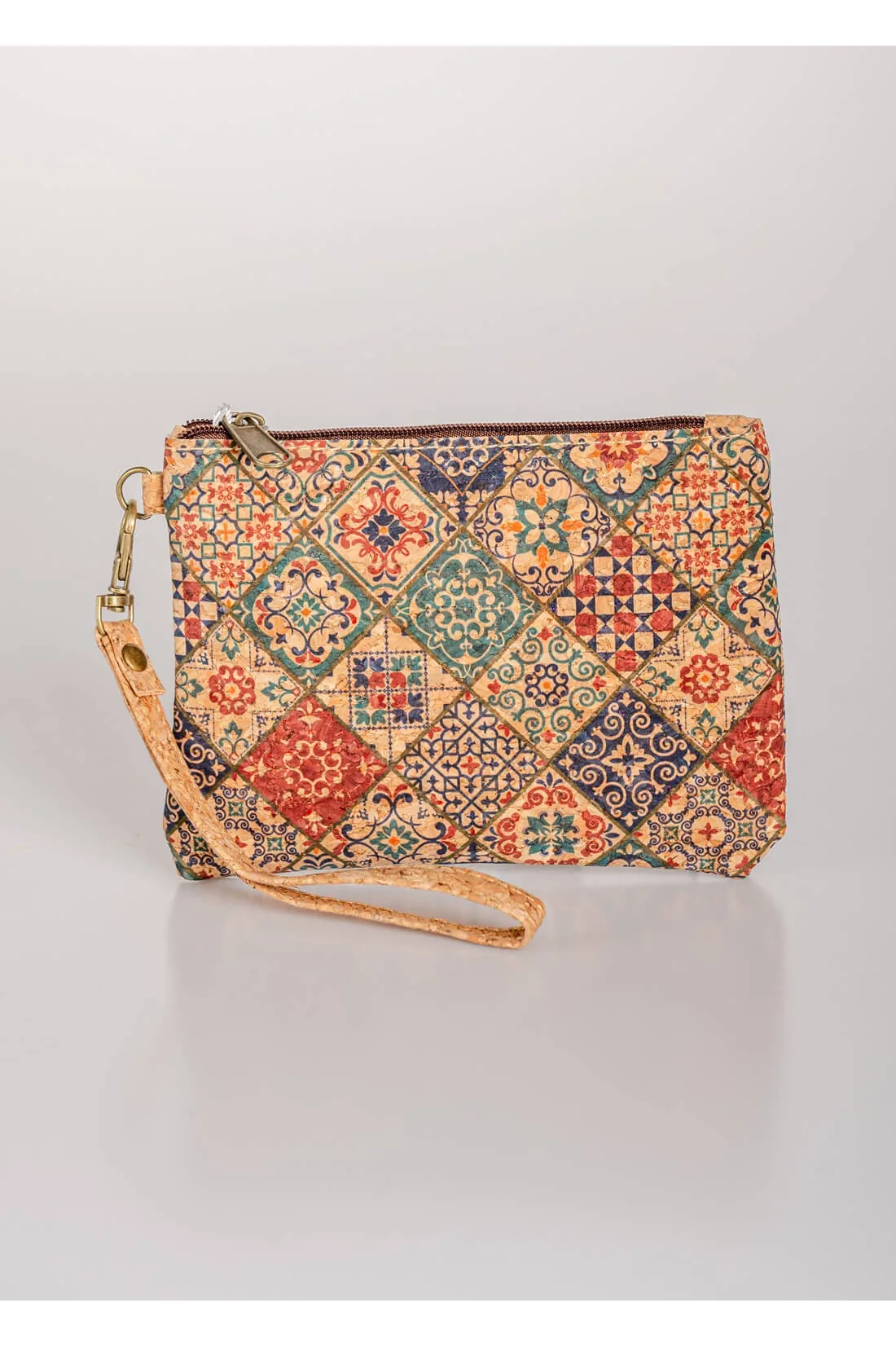 Τσαντακι μικρο καρπου - clutch - απο φελλο - Μπέζ τσάντα θαλάσσης για καλοκαιρινές resort εμφανίσεις