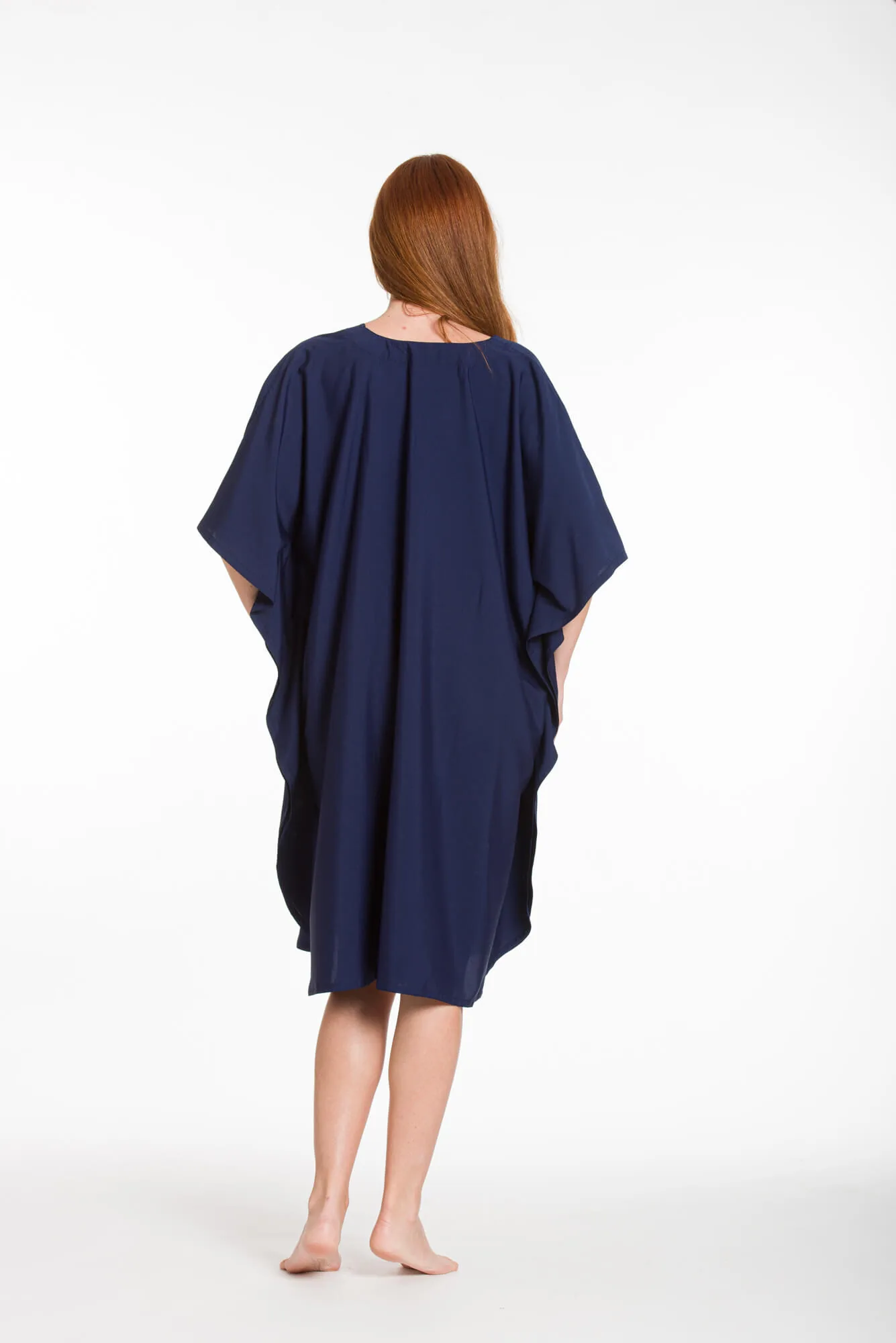 Καφτανι 3/4 mmf silk touch - Navy Blue καφτάνι παραλίας για καλοκαιρινές resort εμφανίσεις
