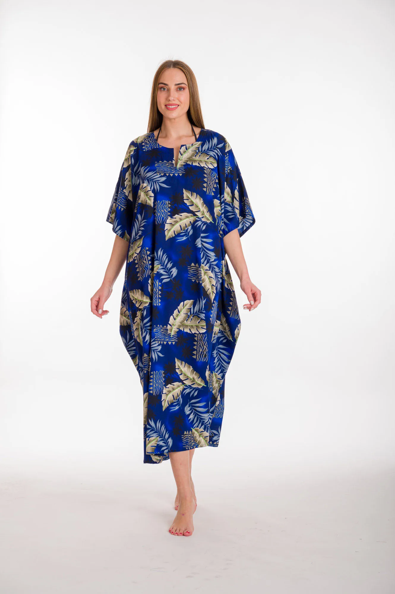 Καφτανι mmf silk touch - Navy Blue;Μπλέ καφτάνι παραλίας για καλοκαιρινές resort εμφανίσεις