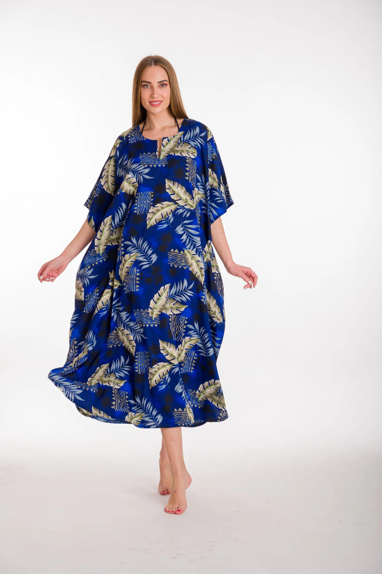 Καφτανι mmf silk touch - Navy Blue;Μπλέ καφτάνι παραλίας για καλοκαιρινές resort εμφανίσεις