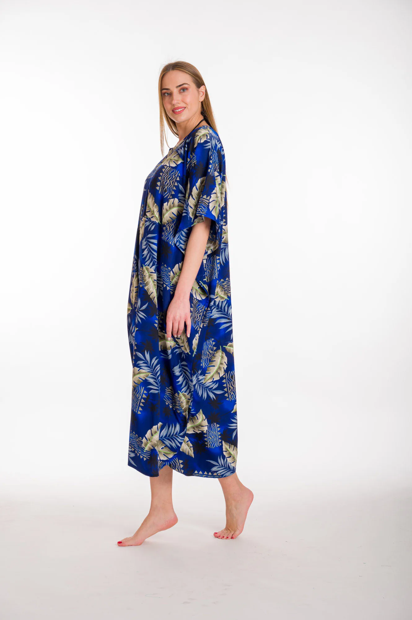 Καφτανι mmf silk touch - Navy Blue;Μπλέ καφτάνι παραλίας για καλοκαιρινές resort εμφανίσεις