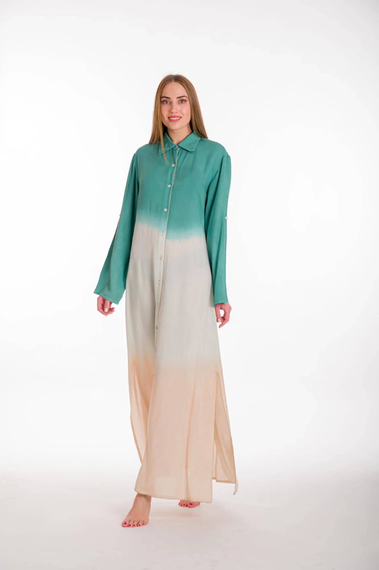 Πουκαμισα viscose- tunic - φορεμα - Βεραμάν;Μπέζ παρεό παραλίας για καλοκαιρινές resort εμφανίσεις